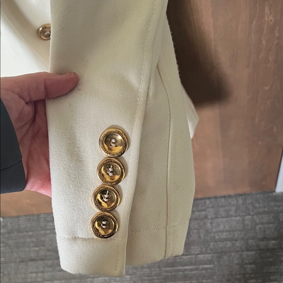 🤍 Laundry by Shelli Segal Ivory Wool Blend Trench Coat – Size 6 🤍 - Picture 7 of 10